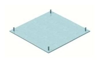 OBO Bettermann DU190/118 for BAU190 243x243mm blind cover, 7400560