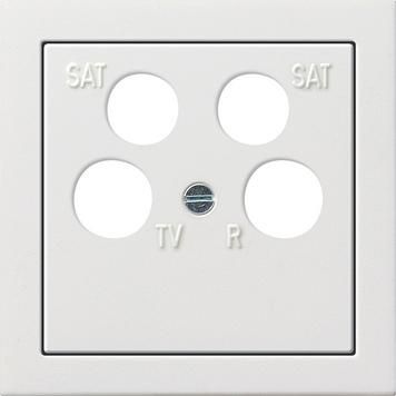 Gira 0259112 central plate 4-way fuba ECG Astro surface switch pure white
