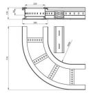 Unex 67326-04 90° grey RAL7035 135x300 R300 U23X flat bend