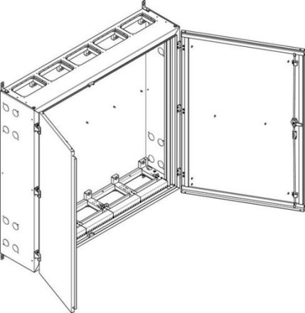 ABN earthed IP55 1340x1290x340mm wall enclosure (NT58E)