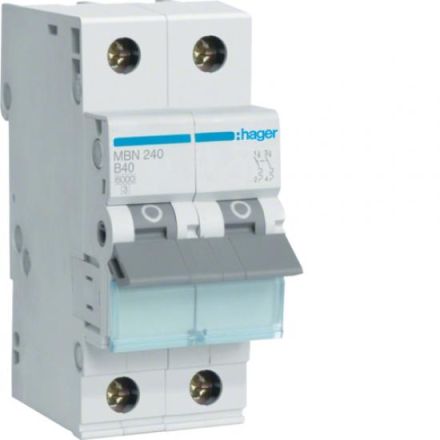 Hager MBN240 circuit breaker 2-pole B40A 6kA