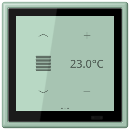 Jung LC459D1S217 LS Touch KNX room controller, English green, light