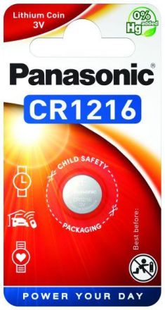 Hückmann 104684 Panasonic CR1216EL/1B Lithium Power Battery