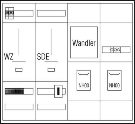 ABN zu/abg.NH00 transformer measuring cabinet (WMS46X04N)
