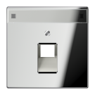 Jung GCR2969-1NAUA cover for IAE/UAE connection boxes 1 x 8-pin, with label field, chrome-plated metal, LS series, glossy chrome