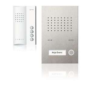 Ritto RGE1818325 Acero pur audio set hands-free unit 1 WE, stainless steel/white