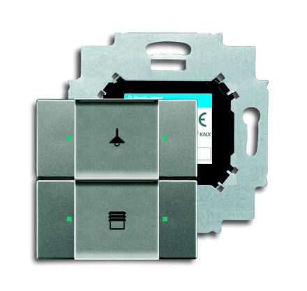 Busch-Jaeger 6126/01-803 Control element, 2-way, with enclosed bus coupler, metallic grey