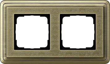 Gira 0212661 2-way cover frame ClassiX Art Bronze