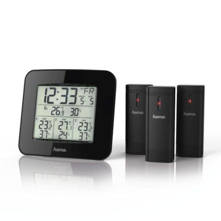 Hama 186311 EWS-Trio with three sensors black weather station