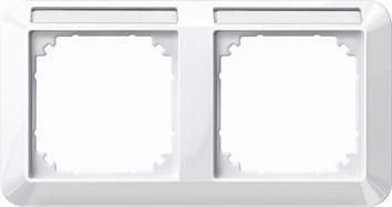 MERTEN 387225 frame 2-way horizontal active white glossy