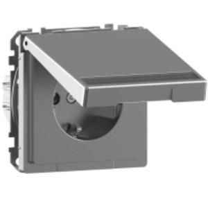MERTEN MEG2312-6036 System Design stainless steel socket SCHUKO
