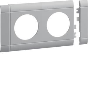 TEHALIT GB080207035 Modular panel 2-way socket DA:80mm light grey