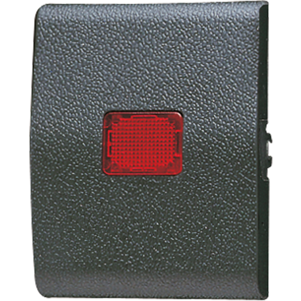 Jung 800KO rocker with light exit window 1-way with dome, red dome, thermoplastic, WG 800, anthracite
