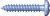 Reisser 007981S021-055016S-1 DIN 7981 self-tapping screws Pan Head, Form C, PZ, 5.5 x 16, steel, galvanized, blue pass., pack of 100