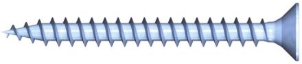 Reisser 009200S121-0500406-1 R2 chipboard screws, flat countersunk head, PZ, full thread, 5.0 x 40, steel, galvanized, blue, 1x sliding, pack of 500