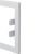 TEHALIT BRA85130W9016 85x130mm traffic white wall connection panel