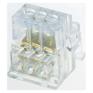 Gewiss GW44671 3x6qmm 24x26x28mm transparent equipotential bonding terminal block