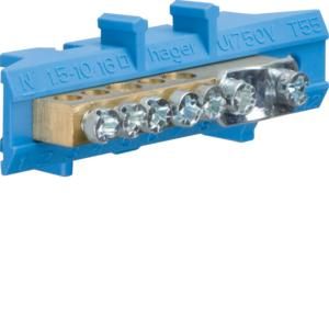 Hager KM06N brass terminal 6-pole N-terminal