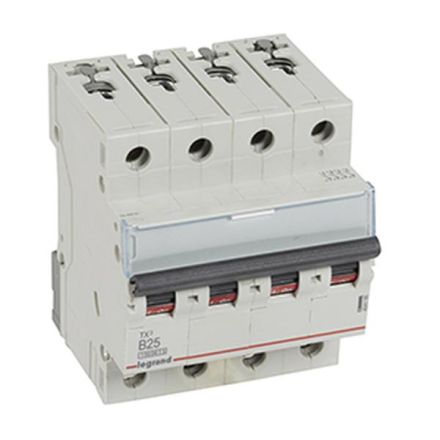 Legrand 404156 Circuit breaker TX3 B25A 4P 10KA 4M
