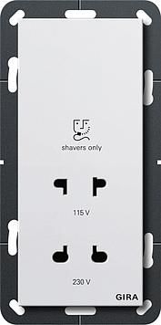 Gira 282003 Shaver socket System 55 pure white