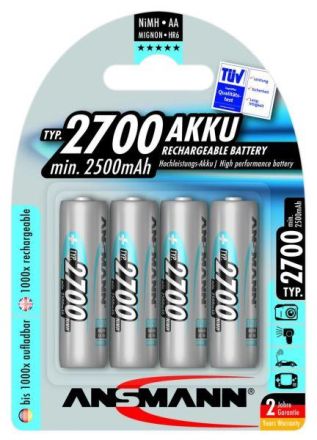 Hückmann 119344 Photo Mignon AA 1.2V 2700mAh (PK=4pcs.) battery