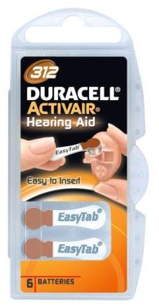 Hückmann 136302 Activair 312 Zinc Air 6er Wheel (PK=6pcs.) hearing aid battery