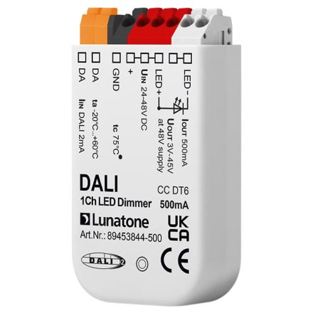 LUNATONE 89453844-500 DALI LED dimming actuator CC DT6 UP | 1-fold, 500 mA