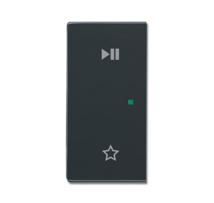Busch-Jaeger 6237-21-81 rocker switch, 2-way left, with symbol 'Play/Pause' anthracite