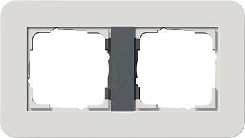 Gira 0212421 cover frame 2f Gira E3 light grey/anthracite
