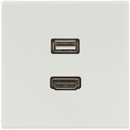 Jung MALS1163LG Multimedia connection system HDMI / USB 2.0, LS series, light grey