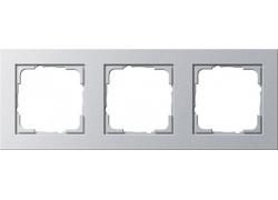 Gira 021325 3-way cover frame Gira E2 color aluminum