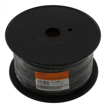 Televes 496012 LS215SW 2x1.5 mm black 100m spool speaker cable