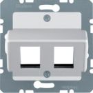 Berker 14641404 Central plate for Krone Modular Jacks alu, matt central plate system