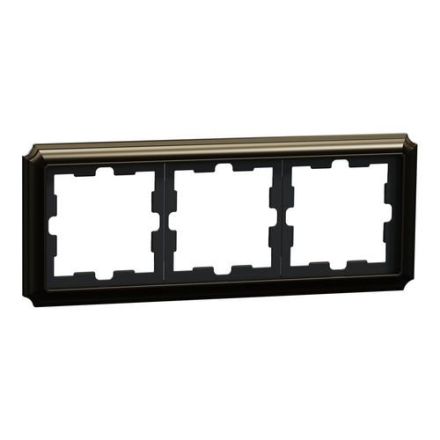 MERTEN MEG4030-4752 D-Antique metal frame 3-way Moccametalli frame