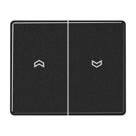 Jung SL595PSW rocker switch 2-way, with arrow symbols, painted aluminium, SL series, black