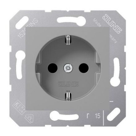 Jung CD5120BFGR SCHUKO socket, 16 A 250 V ~, thermoplastic, 50 x 50 mm, grey