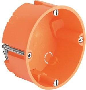 Kaiser 9061-00 D: 68mm T: 35mm orange hollow wall device box, 9061-00