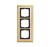 Busch-Jaeger 1723-836 cover frame, 3-way frame polished brass decor ivory white