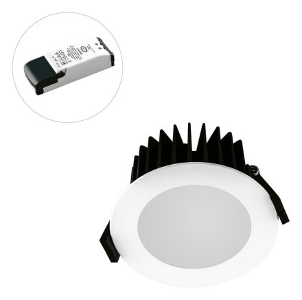 EVN L44100140 P white IP44 10W 4000K 750lm 90° LED recessed ceiling spotlight