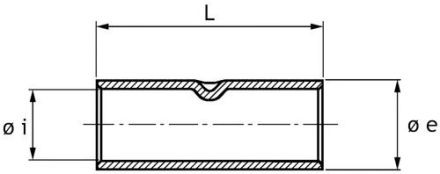 Cimco 180926 galvanized tinned E-Cu tube 150qmm/70mm butt connector