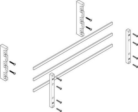 ABN flat 60mm with CU 12x5mm 3-pole 32mm busbar module (MFSC22613)