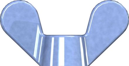 Reisser A00315S021-050000S-1 Wing nuts American form, M 5, steel, galvanized, blue pass., pack of 100
