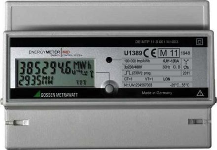 Gossen Metrawatt U1389-V012 MID 4-wire converter 1(6) A active energy meter