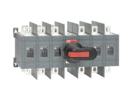 ABB Stotz-Kontakt OT200E33WCP, load changeover switch 6-pole 200A with handle and shaft/open, 1SCA118607R1001