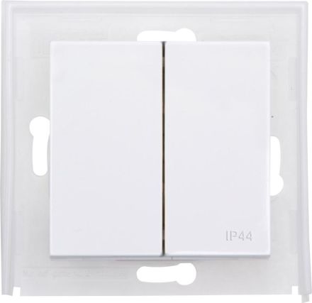 Kopp 493629009 HK07 IP44 D-rocker r-white double surface rocker