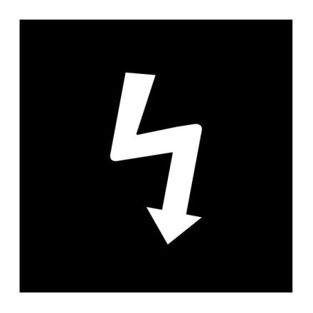 Eaton 34TQ18 button plate, symbol arrow electrical voltage, 095386