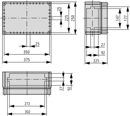 Eaton CI43-S60-400/3-4D02 HS 400A 3-pole housing, 194604