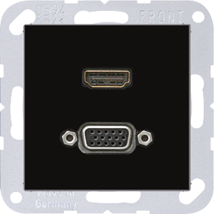 Jung MAA1173SW Multimedia connection system HDMI / VGA, Series A, black