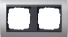 Gira 021206 2-way cover frame for anthracite Gira Event color aluminum