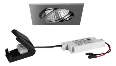 Brumberg 39465023 230V AC 6W 3000K chrome LED recessed ceiling spotlight